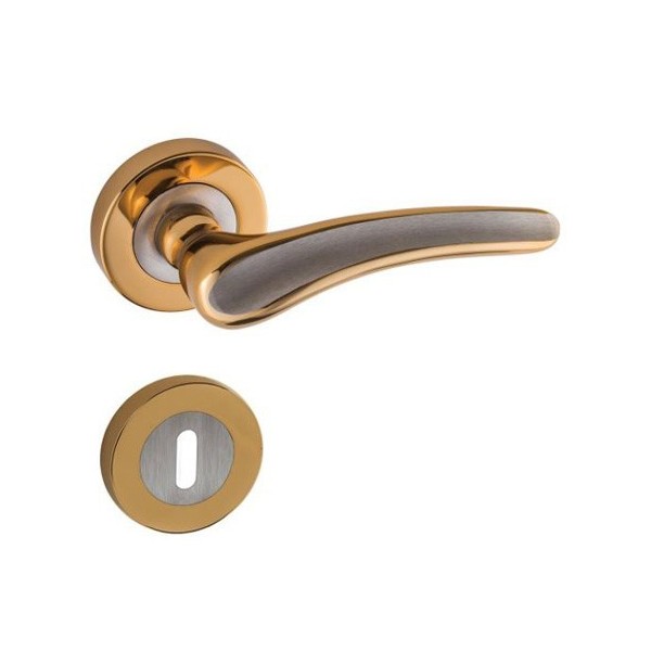 POIGNEE DE PORTE AVEC ROSACE YAKUT TROU DE CLE SATINE-ALBRIFINE DOGANLAR