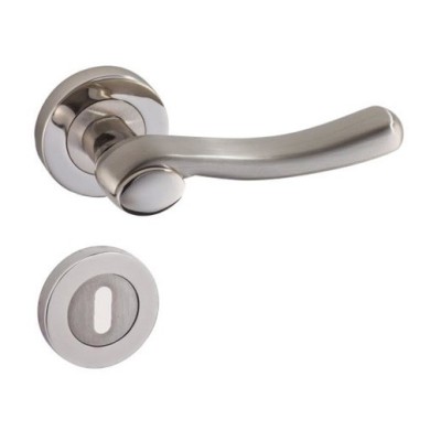 POIGNEE DE PORTE ROSACE DILARA TROU DE CLE SATINE-CHROME DOGANLAR DOGANLAR - 1