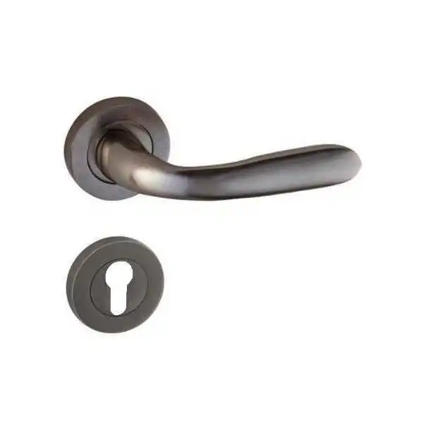 POIGNÉE DE PORTE AVEC ROSACE BORA TROU DE CYLINDRE GRIS DOGANLAR