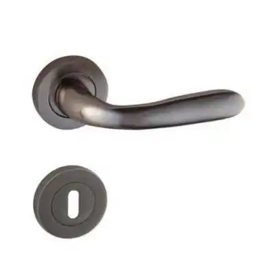 POIGNÉE DE PORTE AVEC ROSACE BORA TROU DE CLÉ GRIS DOGANLAR DOGANLAR - 1