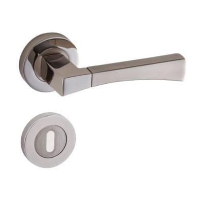 POIGNEE DE PORTE ROSACE SIMGE TROU DE CLE SATINE-CHROME DOGANLAR