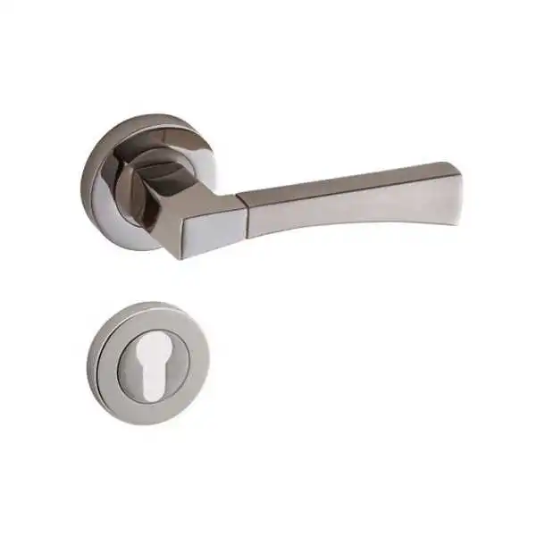 POIGNEE DE PORTE AVEC ROSACE SIMGE TROU DE CYLINDRE SATINE-CHROME DOGANLAR