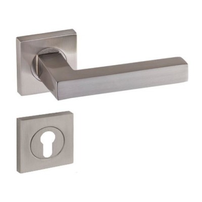 POIGNEE DE PORTE ROSACE HERA TROU DE CYLINDRE SATINE DOGANLAR DOGANLAR - 1