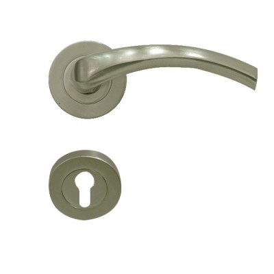 POIGNEE DE PORTE ROSACE ALKAVISLI TROU DE CYLINDRE SATINE DOGANLAR DOGANLAR - 1