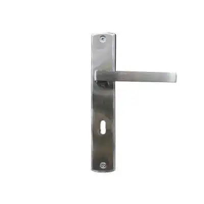 POIGNÉE DE PORTE PLAQUE 5510 TROU DE CLE CHROME-SATINE DELIA DELIA - 1