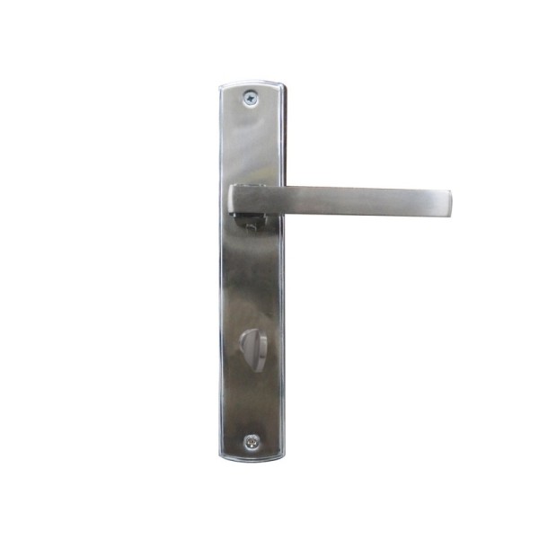 POIGNEE DE PORTE PLAQUE 5510 CONDAMNATION CHROME-SATINE DELIA