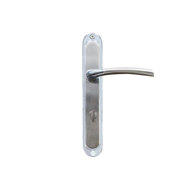 POIGNEE DE PORTE PLAQUE 5520 CONDAMNATION CHROME-SATINE DELIA