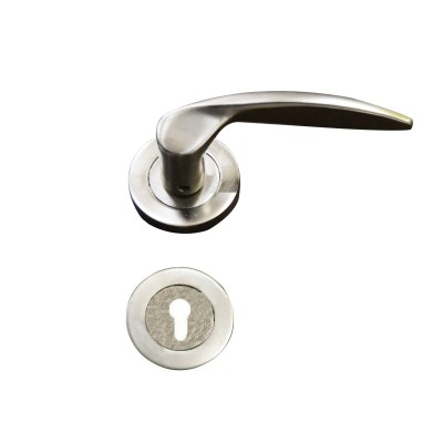 POIGNEE DE PORTE ROSACE CARTHAGE TROU DE CYLINDRE SATIN STAP STAP - 1