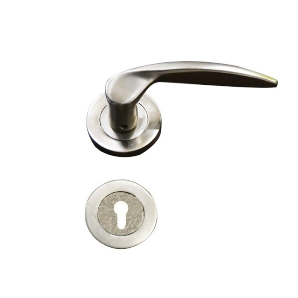 POIGNÉE DE PORTE SUR ROSACE CARTHAGE TROU DE CYLINDRE STAP