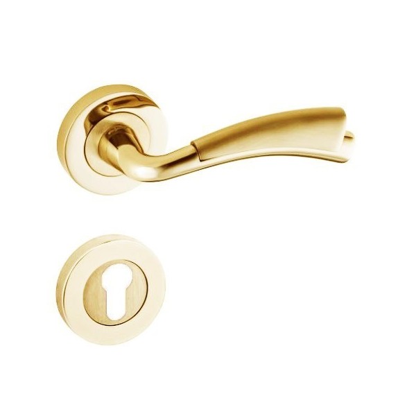 POIGNEE DE PORTE AVEC ROSACE VEKTOR TROU DE CYLINDRE CAFFE-ALBRIFINE DOGANLAR