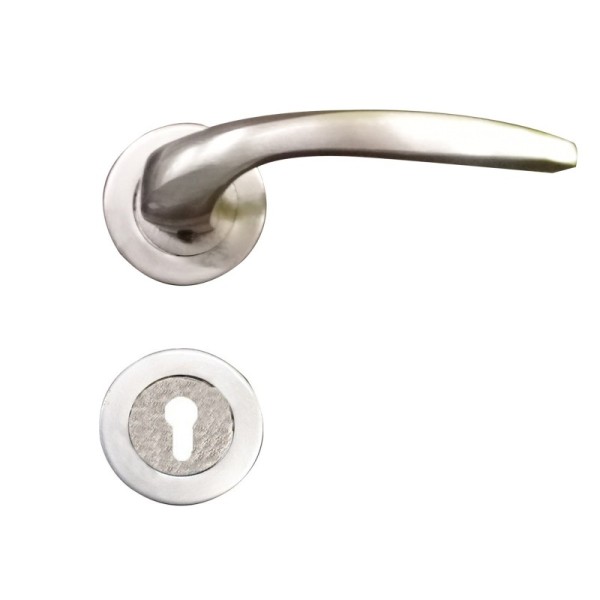 POIGNEE DE PORTE ROSACE DOLMABAHCE TROU DE CYLINDRE SATIN STAP