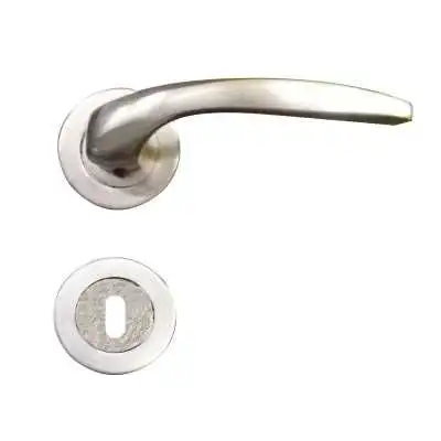 POIGNÉE DE PORTE SUR ROSACE DOLMABAHCE TROU DE CLÉ SATIN STAP STAP - 1