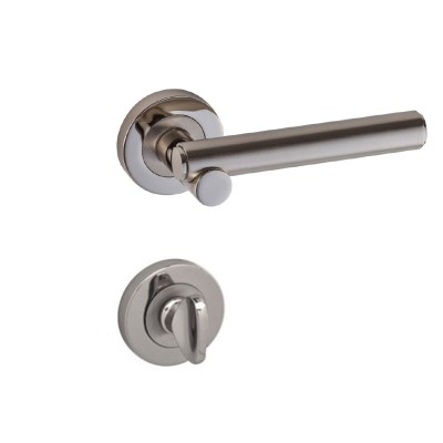 POIGNEE DE PORTE ROSACE DORUK CONDAMNATION SATINE-CHROME DOGANLAR DOGANLAR - 1