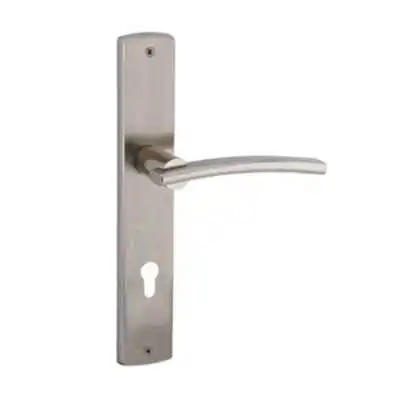 POIGNÉE DE PORTE SUR PLAQUE LALE GRAND TROU SATIN-CHROMÉ DOGANLAR DOGANLAR - 1