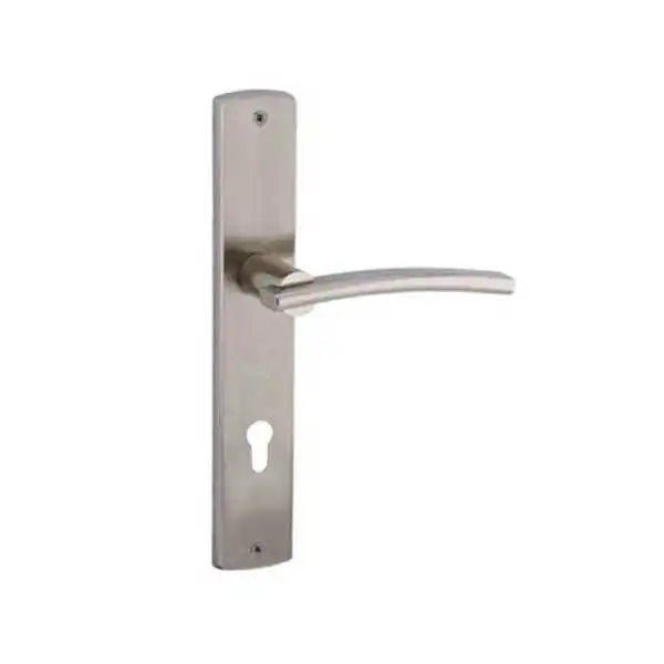 POIGNÉE DE PORTE SUR PLAQUE LALE GRAND TROU SATIN-CHROMÉ DOGANLAR