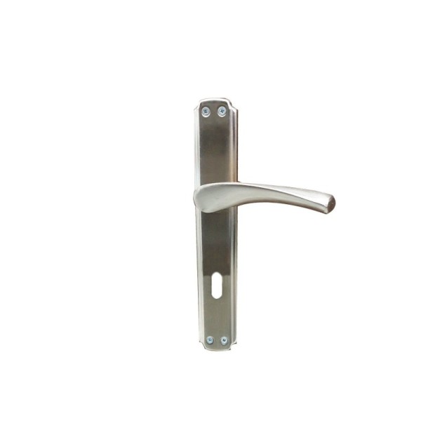 POIGNEE DE PORTE PLAQUE TRUVA TROU DE CLE SATINE DOGANLAR