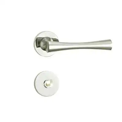 POIGNEE DE PORTE AVEC ROSACE 8018 CONDAMNATION CHROME-SATINE DELIA