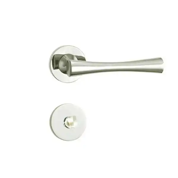 POIGNEE DE PORTE AVEC ROSACE 8018 CONDAMNATION CHROME-SATINE DELIA