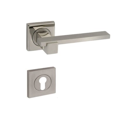 POIGNEE DE PORTE ROSACE PAYTAZ TROU DE CYLINDRE SATINE-CHROME DOGANLAR