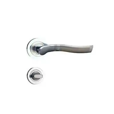 POIGNEE DE PORTE AVEC ROSACE 8055 CONDAMNATION CHROME-SATINE DELIA DELIA - 1