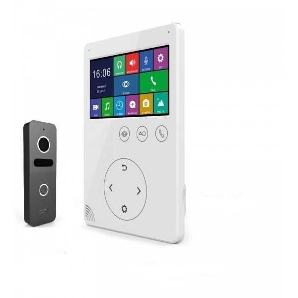 VIDEOPHONE STELLA X2 MONITEUR 4,3'' AVEC PLAQUE DE RUE LOTUS SOMEF