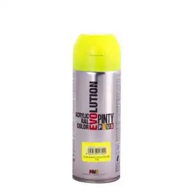 PEINTURE EFFET FLUORESCENT JAUNE EN SPRAY PINTY PLUS