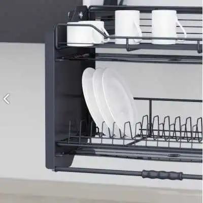 ÉLÉVATEUR ÉTAGÈRE À DEUX COUCHES NOIR 90CM STARAX STARAX - 2