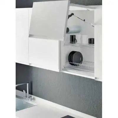 SUPPORT DE PLAQUE TRANSPARENT DE PROFIL EN ALUMINIUM AVEC PLATEAU EN PLASTIQUE 60CM STARAX