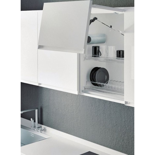 SUPPORT DE PLAQUE TRANSPARENT DE PROFIL EN ALUMINIUM AVEC PLATEAU EN PLASTIQUE 60CM STARAX